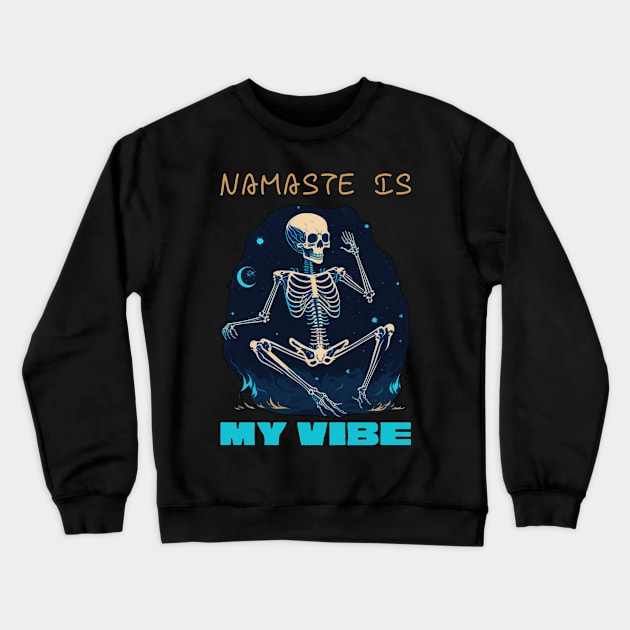 Cute Skeleton Yoga Crewneck Sweatshirt by masterpiecesai